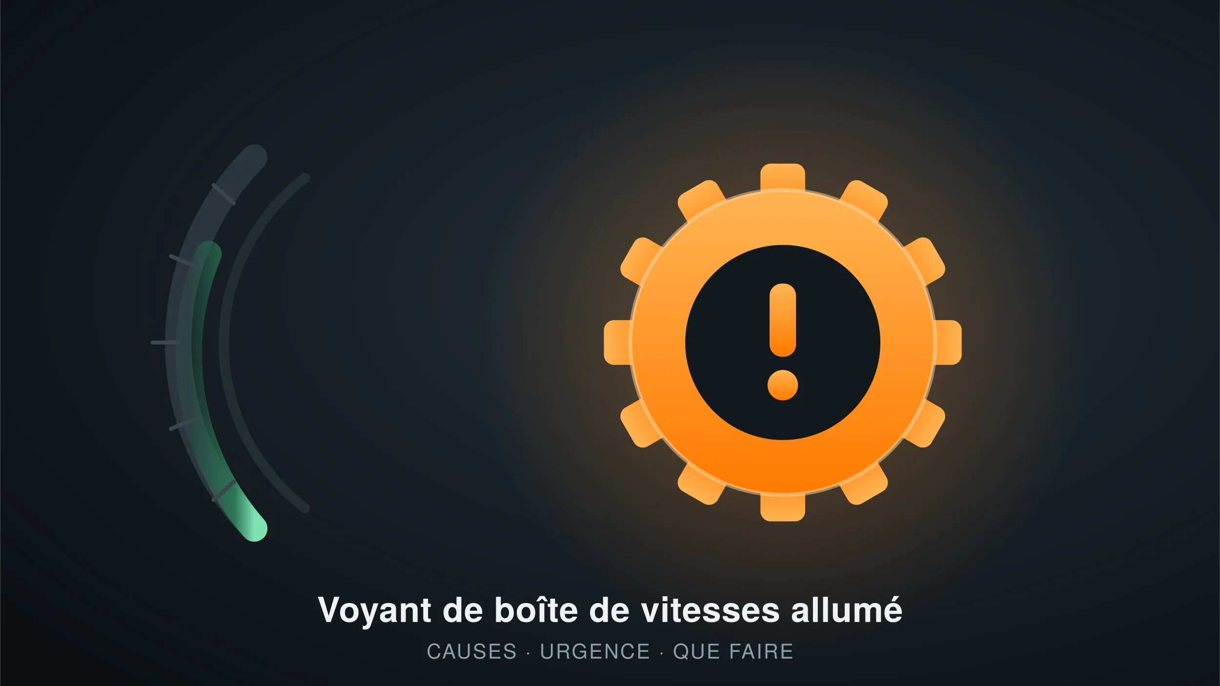 Voyant de boîte de vitesses allumé sur le tableau de bord d'une voiture