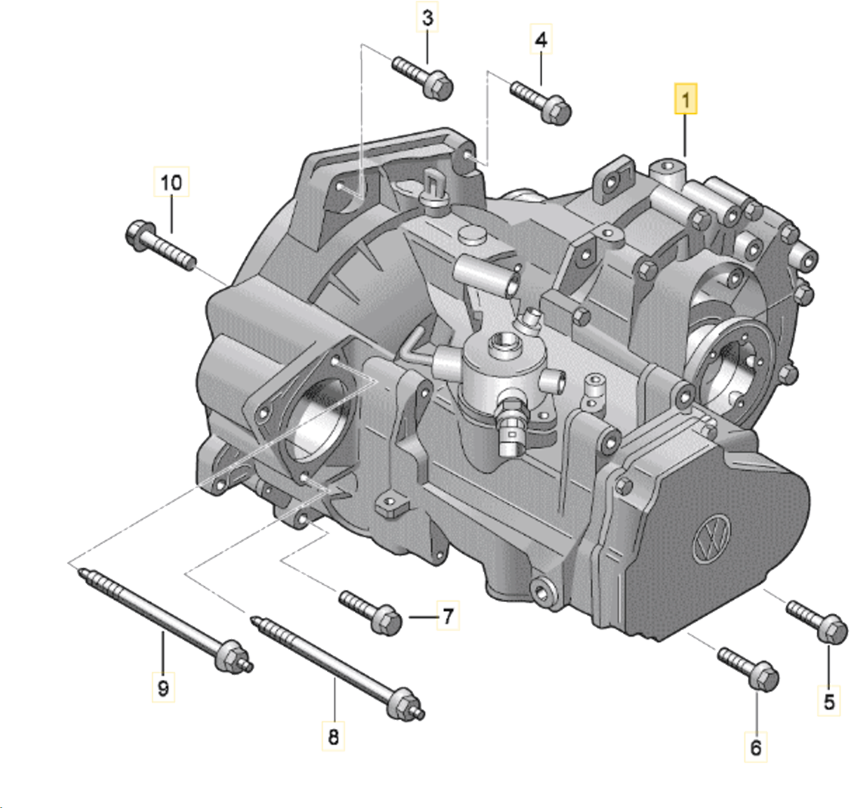 Boîte de vitesses Volkswagen Touran 1.6 TDI reconstruite – Manuelle 6 vitesses – Réf. TKH